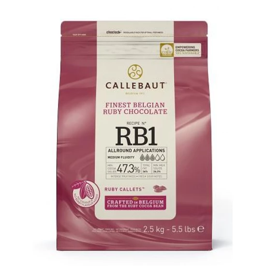 CALLEBAUT RUBY CHOCOLATE (2,5 KG) // CHR-R35RB1-2B-U75